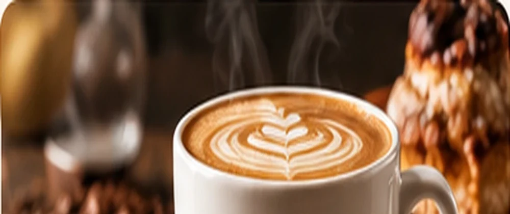 Kafeland kafe konsepti için kahve sunumu